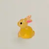 Creativo Miniatura Estéreo Dibujos Animados Conejo Luminoso Animal Resina Hecho a Mano DIY Joyería Micro Paisaje Adornos Estéreo
