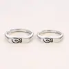 Anillo de pareja Bixin original para hombre y mujer, anillo abierto con inscripción, personalidad, estudiante, simple, regalo japonés y coreano para el Día de San Valentín