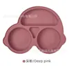 Prato de silicone para bebê criativo infantil louça de silicone complementar desenho de carro prato dividido fábrica em estoque