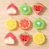 10 Peças/Pacote Brincos de Melancia Limão Morango Dupla Face Colar Pingente Chaveiro Frutas Artificiais Acessórios para Joias DIY