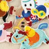 Adesivos Bordados para o Ano do Cavalo, Pônei Fofo Autoadesivo Auspicioso Caderno DIY Acessórios para Capa de Celular Adesivos de Patch para Roupas