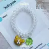 Lindo Colgante de Trébol de Cuatro Hojas de Rilakkuma para Cordón de Teléfono, Goma para el Cabello Dulce Versátil Fresca Banda para Cola de Caballo para Mujeres