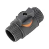Conector Plástico Atravessante de Água com Revestimento de Borracha, 3/4 Polegada, 6/4 Polegadas, Conector Rápido Válvula Reta Duas Vias, Conector Rápido de Reparo e Extensão de Mangueira