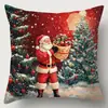 Fornecido diretamente pelo fabricante, fronhas decorativas de Natal feitas sob medida, produto popular de exportação, almofadas decorativas respiráveis e confortáveis para sala de estar
