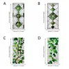 Película Electroestática para Vidrio sin Adhesivo Estilo Flor de Ciruelo Hoja Verde Girasol Floral para Decoración de Ventanas de Baño y Cocina