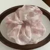 Estilo Nuevo Corea del Sur Talla Grande Malla Viñeta Floral Anillo para el Pelo Intestino Grueso Accesorios para el Cabello Elegantes y Elegantes Bola de Cabello Cola de Caballo Baja