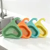 Cesta de drenaje estilo cisne con separación de húmedo y seco, cesta coladora de basura para fregadero de cocina, cesta colgante para lavar y escurrir verduras, escurridor de agua para cocina