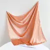 Pañuelo cuadrado de satén de 90 cm de color sólido para mujer transfronterizo, pañuelo para el cuello, pañuelo para la cabeza, satén, moda, brillante, seda, fabricantes, venta al por mayor