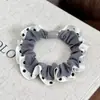 Cintas para el pelo retro versátiles de cuadros y lunares en bloques de color, accesorios elegantes para coleta y moño, estilo coreano al por mayor