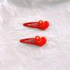Clip para el Cabello Rojo del Día Nacional No Daña el Cabello Pinza para el Cabello con Bandera Roja de Cinco Estrellas Corazón Pequeño Accesorios para el Cabello Mini Pinza para el Cabello Roto de Bandera Estudiantil
