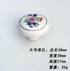 Manija de Cerámica de Orquídea para Puertas de Gabinetes de Cocina, Armario, Estilo Chino Nuevo Vintage, Gabinete Pastoral, Puerta de Gabinete, Espacio entre Agujeros, Cajón