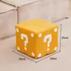 Peneira Doméstica Banquinho Pequeno Banquinho para Trocar Sapatos Banquinho de Sofá para Sala de Estar Banquinho Baixo Desenho Animado Infantil Popular Dado Banco Quadrado