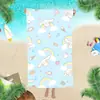 Toallas de Playa Serie Sanrio de Comercio Exterior, Toallas de Baño con Estampado de Dibujos Animados, Toallas Absorbentes de Secado Rápido, Fabricante de Origen Hecho a Medida y Envío Directo