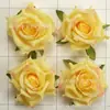 34 tipos de cabezas de flores de rosa amarillas artificiales de seda estilo europeo para horquillas DIY, arreglos florales y decoraciones de gorros de graduación