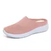 2026 Verão Mais Vendido Sapatos Meio Chinelo de Fundo Plano Malha Respirável Feminino Personalização Transfronteiriça Tamanho Grande Slip-on Confortáveis Planos
