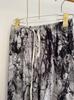 Calças Largas de Seda Gelo Tingidas com Tinta Estilo Chinês Verão Fino Caimento Estilo Preguiçoso Casual Cool Calças Casuais Atacado
