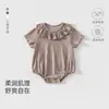 Ropa de Verano para Bebé, Estilo Delgado, Mameluco de Manga Corta de Modal Clase A, Mono Triangular Elegante para Bebés, Ropa para Gatear al Aire Libre