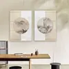 Pintura de Impresión de Tinta de la Galería de Arte Qiao Jia: Pintura Decorativa para Sala de Estar Estilo Zen Tranquilo, Pintura Colgante para Comedor, Pintura Clásica de Loto para Sala de Té