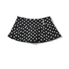 25091-25 Otoño Nuevo Estilo Europeo y Americano Sexy Sexy de Cintura Baja que Muestra el Ombligo Ultra-Corta de Lunares con Pliegues Falda