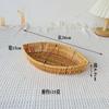 Rattan forma de folha nova armazenamento prato de frutas lanches prato de petiscos loja de churrasco armazenamento de lanches sementes de almôndega sementes de melão açúcar