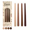 Velas Degradê em Formato de Cone, 4 Peças/Caixa, 25cm, Velas Espirais Longas Coloridas Morandi Estilo Europeu