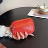 Nuevo Billetero de Piel de Vaca Portátil Pequeño Versátil Bolsa para Guardar Auriculares Moderno Portamonedas Portátil Pequeño Tarjetero