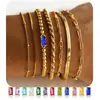 Conjunto de 7 Piezas de 12 Piedras de Nacimiento Transfronterizo, Pulsera, Estilo Unisex Moderno y Sencillo, Joyería Dorada Apilable para Mujeres