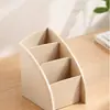 Caja de almacenamiento de escritorio creativa y simple con múltiples compartimentos para cosméticos, brochas de maquillaje, controles remotos y lápiz labial