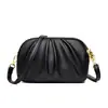 2026 Nova Bolsa Feminina Transfronteiriça Couro Macio Plissada Bolsa Transversal Simples Moda Versátil Bolsa para Celular Ombro Único Pequena Quadrada