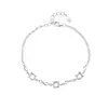 S925 Prata Esterlina Completa 3 Pedras Principais 5,2mm Cravação Vazia DIY Huazi Diamante Anel Pulseira Mobius Infinito Joias de Mão