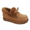 Comercio exterior transfronterizo Zapatos de algodón para mujer 20 años invierno zapatos cálidos con lazo europeos y americanos zapatos planos de talla grande con pelo zapatos de talla grande para mujer