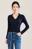 2613312-16-agulhas tricotado denso listra larga lã merino ultrafina elegante modelagem justa top de malha para usar por baixo para o início do outono