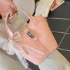 Bolso Tote de Estilo Coreano Transfronterizo 2025 Simple Casual Moda de Mano Tipo Cubo Versátil para Mujer
