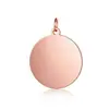 Colgante Redondo de Acero Inoxidable Pulido Espejo con Agujero Exterior, Accesorios para Joyería DIY de Acero de Titanio, Al Por Mayor en Stock