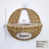 [Qingmu] Decoraciones para el Hogar Estilo Americano, Mimbre y Ratán Paja, Cesta Colgante de Flores para Pared, Maceta, Cesta Colgante Simulada, Maceta Colgante de Potos