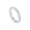 Anel Eterno de Prata Esterlina S925 para Mulheres, Nicho da Amazon Transfronteiriço, Moda de Alto Padrão, Super Brilhante, Anel de Estilo Luxuoso Acessível