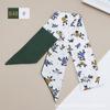 Lenço de Seda Versátil de 96 cm de Comprimento com Laço, Fita Floral e Fita Decorativa para Amarrar no Cabelo ou Decorar Bolsas como Lembrança