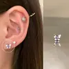 Colección de Pendientes de Hueso del Oído Morado de Ensueño Pendientes de Zirconia Pendientes Planos Espirales de Titanio Médico para el Hélice Pendientes de Hueso del Oído Morados