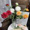 Comércio Exterior Artificial 3 Cabeças Linda Flor Flor de Casamento Material para Arranjo de Chão Estrada Dahlia Artificial Flor Artificial para Casa