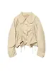 Estilo Europeu e Americano Transfronteiriço Aliexpress Outono 2025 Comércio Exterior Roupas Femininas Zr Novo Casaco Trench Coat Plissado com Cordão