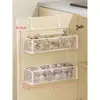 Estante de Almacenamiento para Cocina Caja de Almacenamiento para Puerta de Gabinete para Cebollas, Jengibre y Ajo, Cesta Pequeña Colgante Montada en Pared, Estante Integrado en Gabinete para Condimentos, Ajo y Jengibre