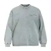 Camiseta de manga larga para hombre con estampado de letras estilo americano, corte holgado, moda urbana, top vintage desgastado de cuello redondo para primavera y otoño