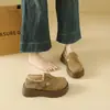 Sapatos Birkenstock Fofos Femininos 2026 Inverno Novo Solado Grosso Mocassins Slip-on Leve Antiderrapante Impermeável Quente Sapatos de Algodão