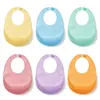 Nuevos Baberos Finos de Silicona Transfronterizos para Niños, Baberos 3D Impermeables para Bebés, Venta al por Mayor