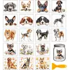 Adesivos de Transferência a Frio Ursinho Fofo em Aquarela para Copos de Vidro, Vasos de Flores, Cadernos, Decoração DIY, Adesivos Criativos Feitos à Mão