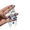 Pendientes de Borla de Cuentas de Cristal de Flor Aguja de Plata Personalizados Pequeños Frescos Elegantes Pendientes de Botón Moda Lujo Ligero Pendientes Exagerados