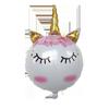 Globo Grande de Herradura de Un Cuerno Mediano Unicornio de Herradura Arcoíris Papel de Aluminio Suministros para Decoración de Sala de Bodas Fiesta de Cumpleaños