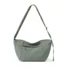 Bolsa Pequena Bolsa Feminina 2026 Nova Tendência de Moda Estilo Coreano Bolsa de Ombro Bolsa Transversal Cor Sólida Estudante Artística Bolsa Semicírculo