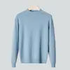 Suéteres para Hombre al por Mayor, Cuello Alto Medio, Estilo Coreano, Cuello Redondo Casual de Moda, Suéter Básico de Punto para Hombre, Fábrica de Exportación