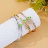 Pulsera Abierta Ajustable de Acero de Titanio Estilo Europeo y Americano para Mujer, Pulsera Abierta Versátil de Moda Simple
